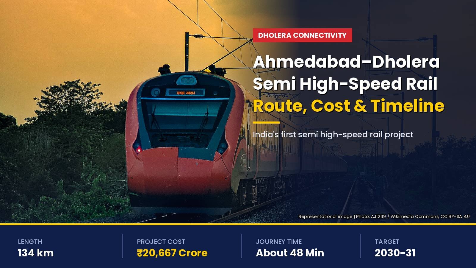 Ahmedabad Dholera Semi High Speed Rail Route, Cost and Timeline