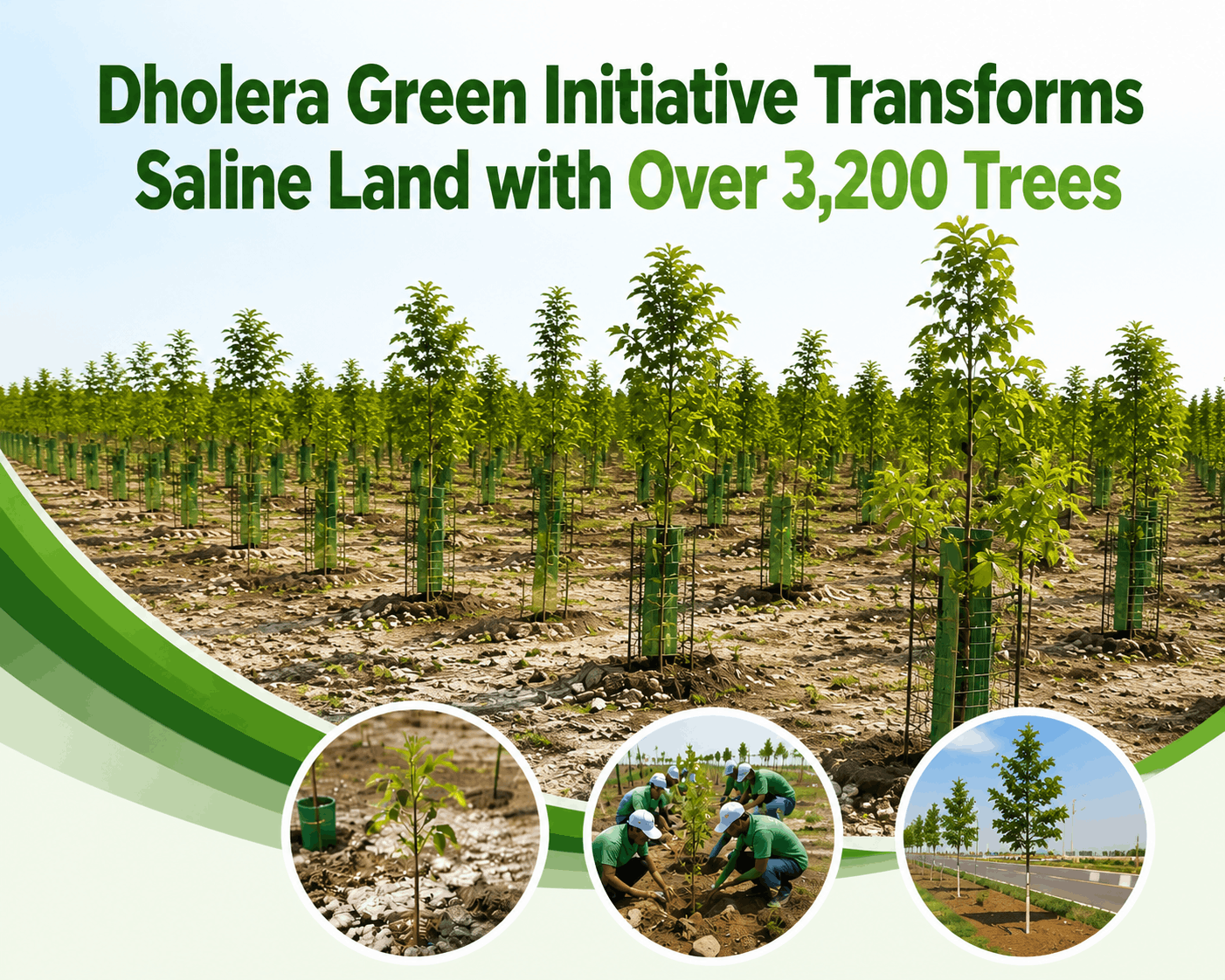 dholera latest news, dholera sir news, latest dholera updates, dholera green initiative, dholera tree plantation, dholera environment news, dholera sustainability project