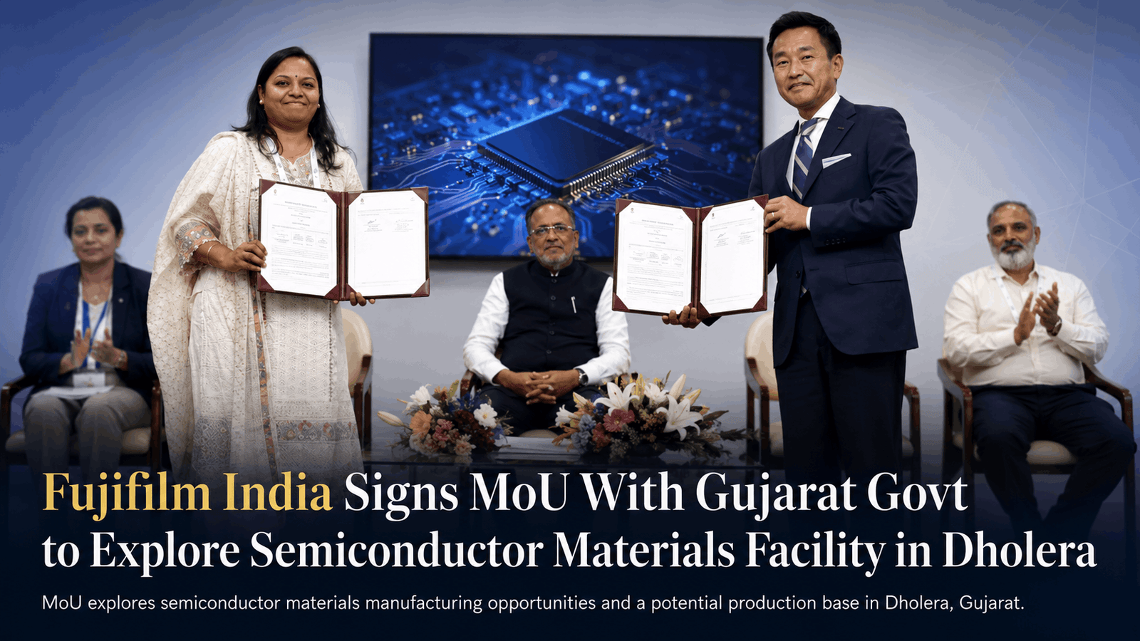 Fujifilm India Signs MoU With Gujarat Govt to Explore Semiconductor Materials Facility in Dholera