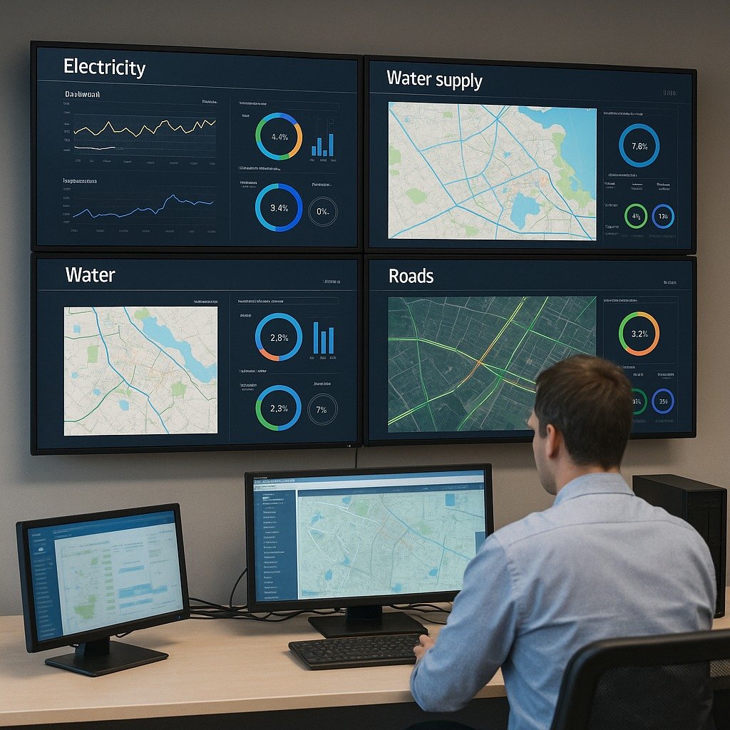 Infrastructure Dashboard Deployed at Dholera’s Control Centre